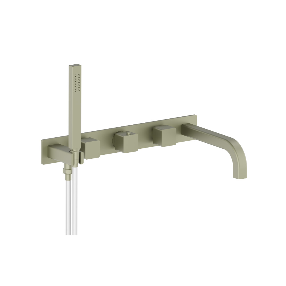 Wall Mount Tub Filler With Hand Shower | Army Green