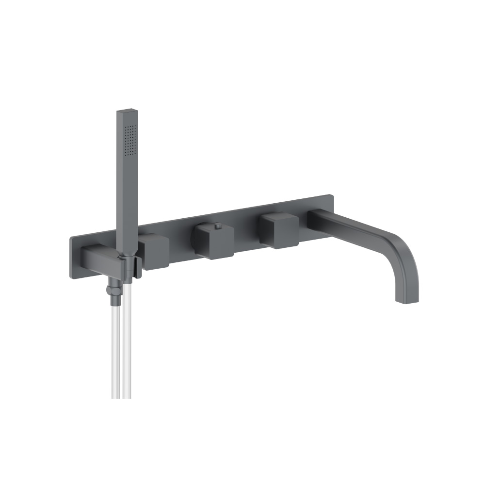 Wall Mount Tub Filler With Hand Shower | Rock Grey