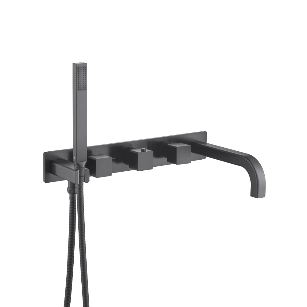 Trim For Wall Mount Tub Filler With Hand Shower | Matte Black