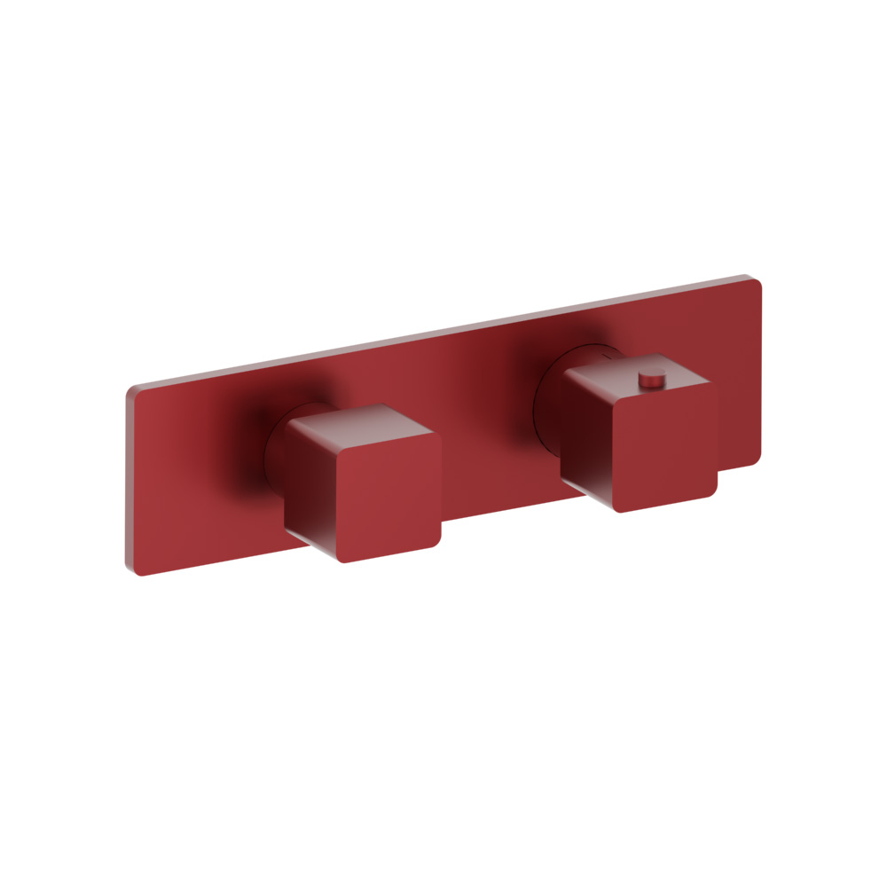 3/4" Horizontal Thermostatic Shower Valve % Trim - 1 Ouptut | Crimson