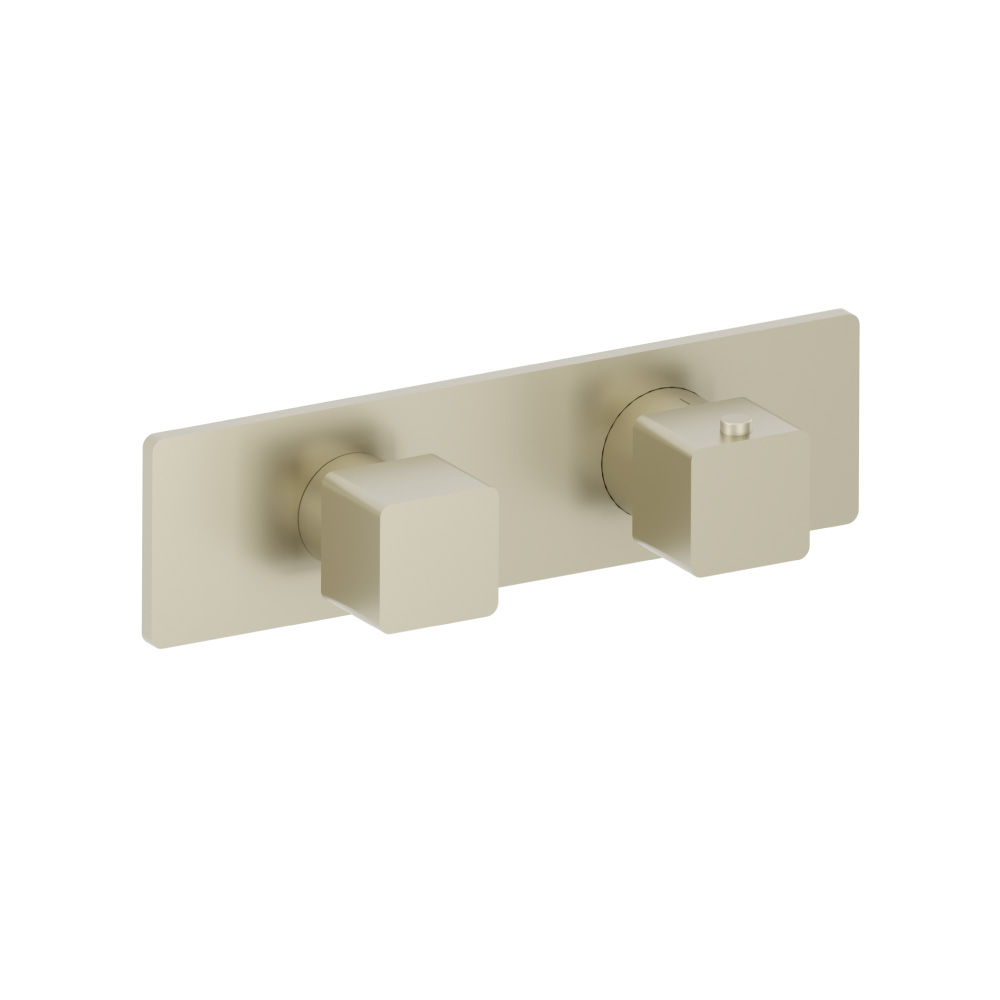 3/4" Horizontal Thermostatic Shower Valve % Trim - 1 Ouptut | Light Tan