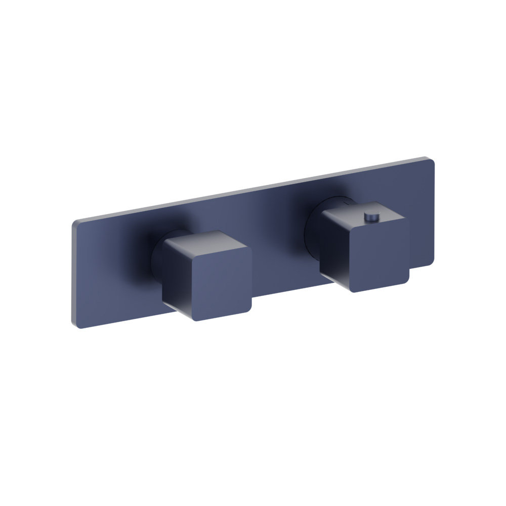 3/4" Horizontal Thermostatic Shower Valve % Trim - 1 Ouptut | Navy Blue