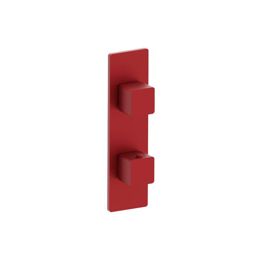 3/4" Horizontal Thermostatic Shower Valve & Trim - 1- Output | Deep Red