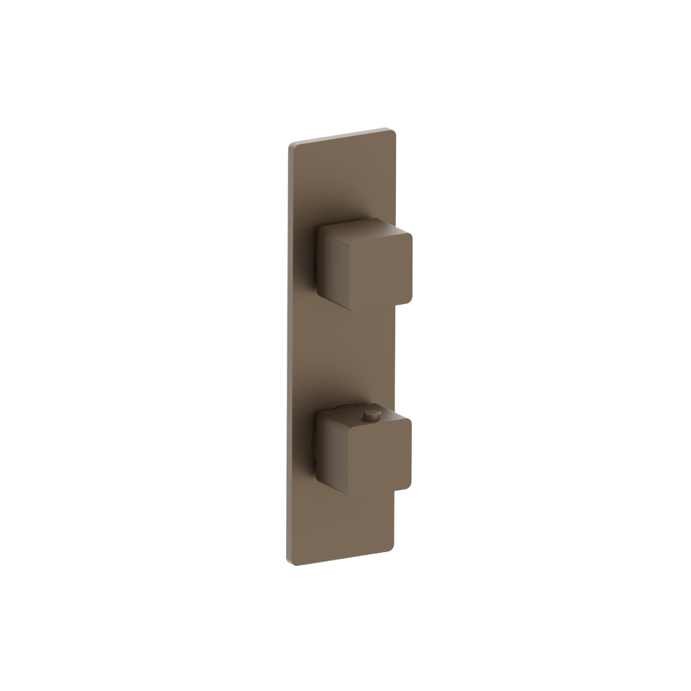 3/4" Horizontal Thermostatic Shower Valve & Trim - 1- Output | Dark Tan