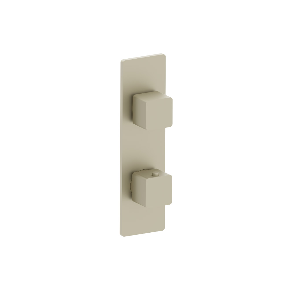 3/4" Horizontal Thermostatic Shower Valve & Trim - 1- Output | Light Tan