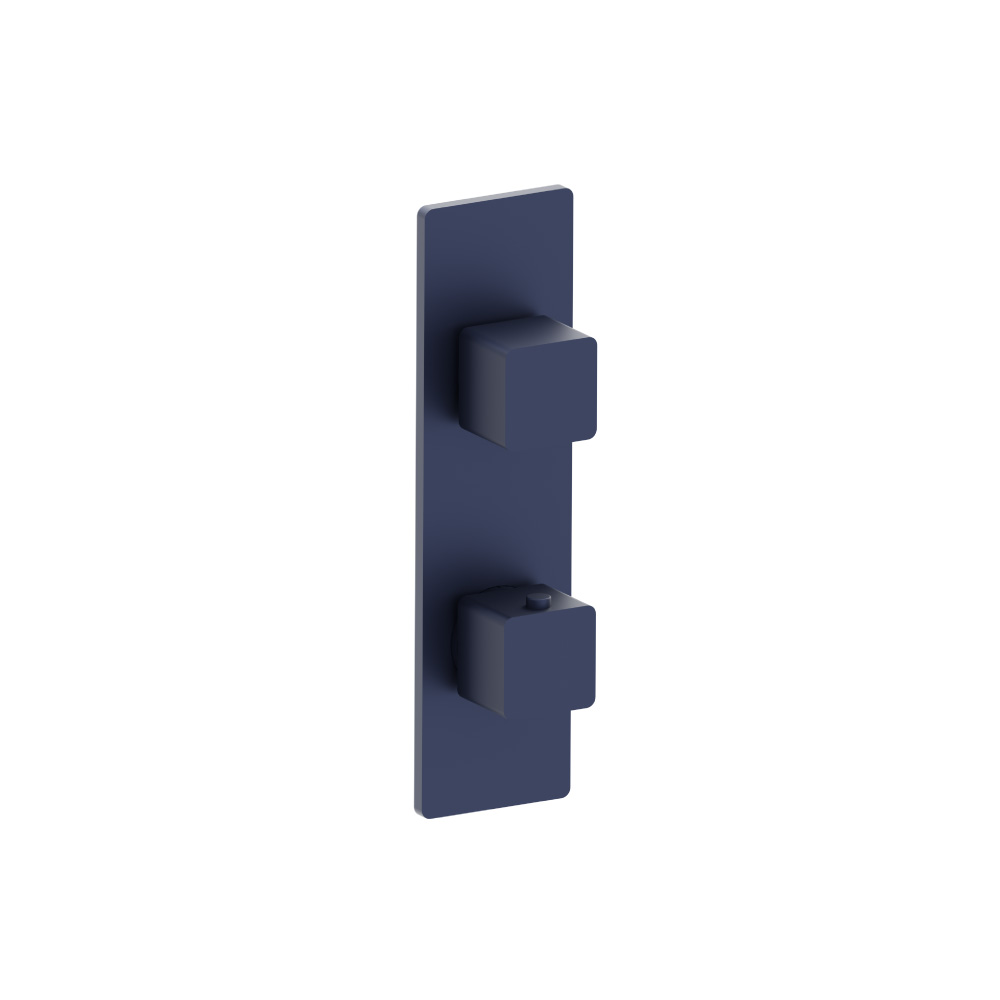 3/4" Horizontal Thermostatic Shower Valve & Trim - 1- Output | Navy Blue