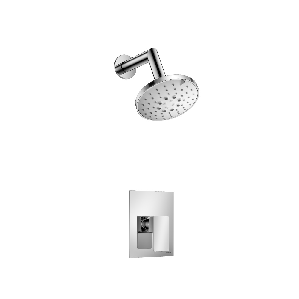Single Output Shower Set With ABS Shower Head & Arm | Chrome