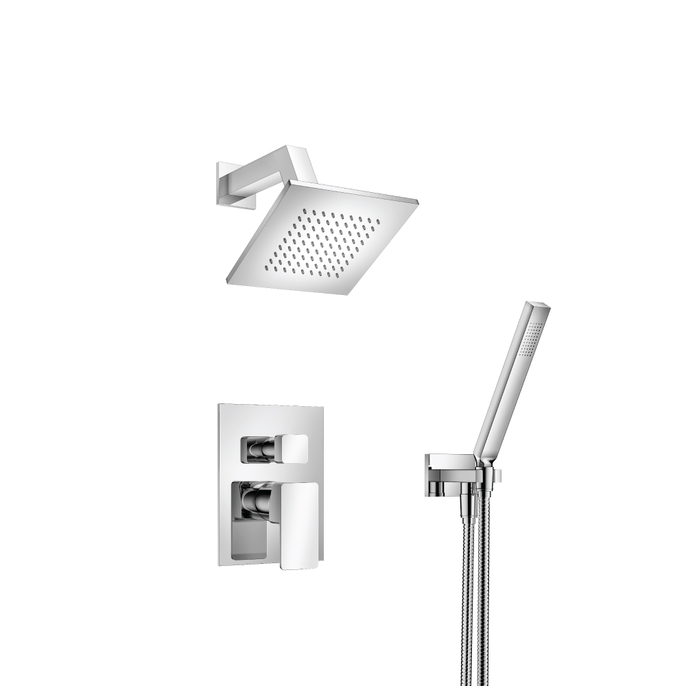 Two Output Shower Set With Shower Head And Hand Held | Chrome