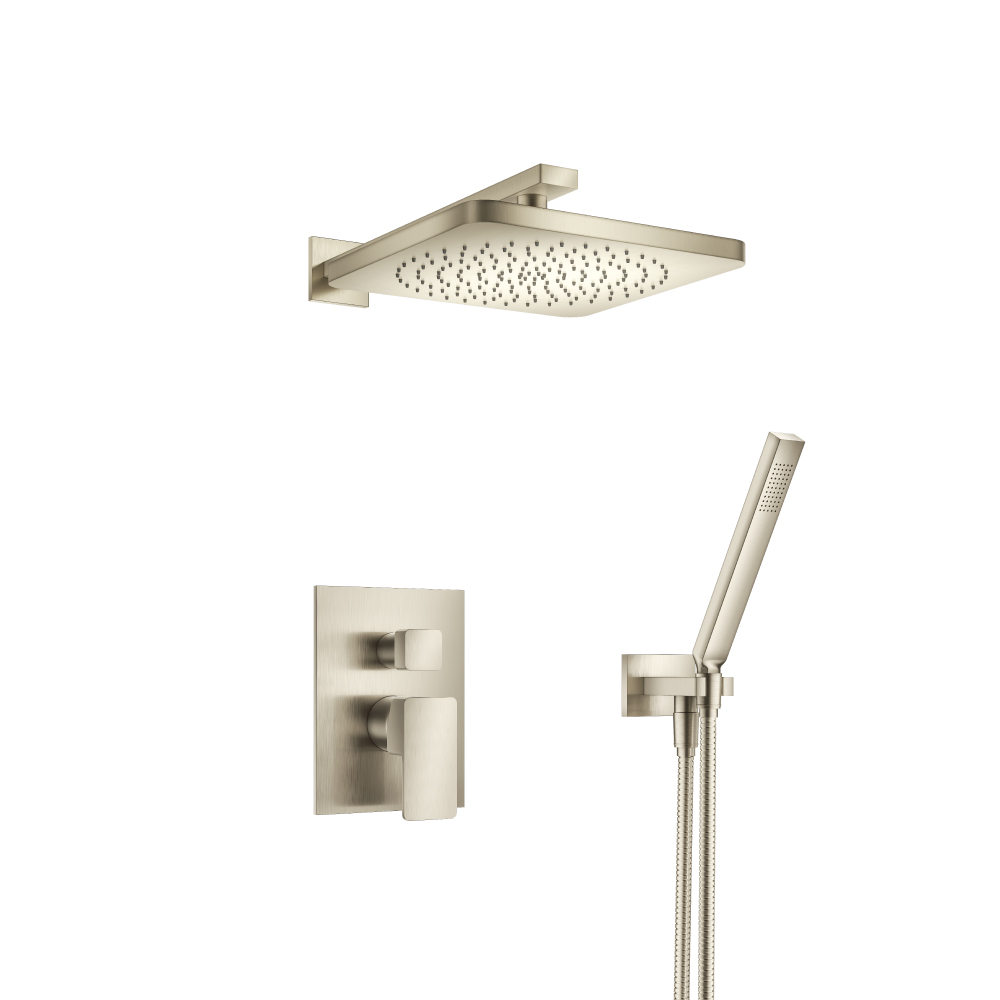 Two Output Shower Set With Shower Head And Hand Held | Brushed Nickel PVD