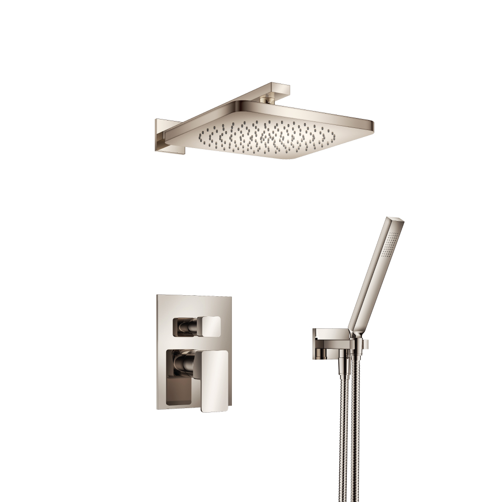 Two Output Shower Set With Shower Head And Hand Held | Polished Nickel PVD