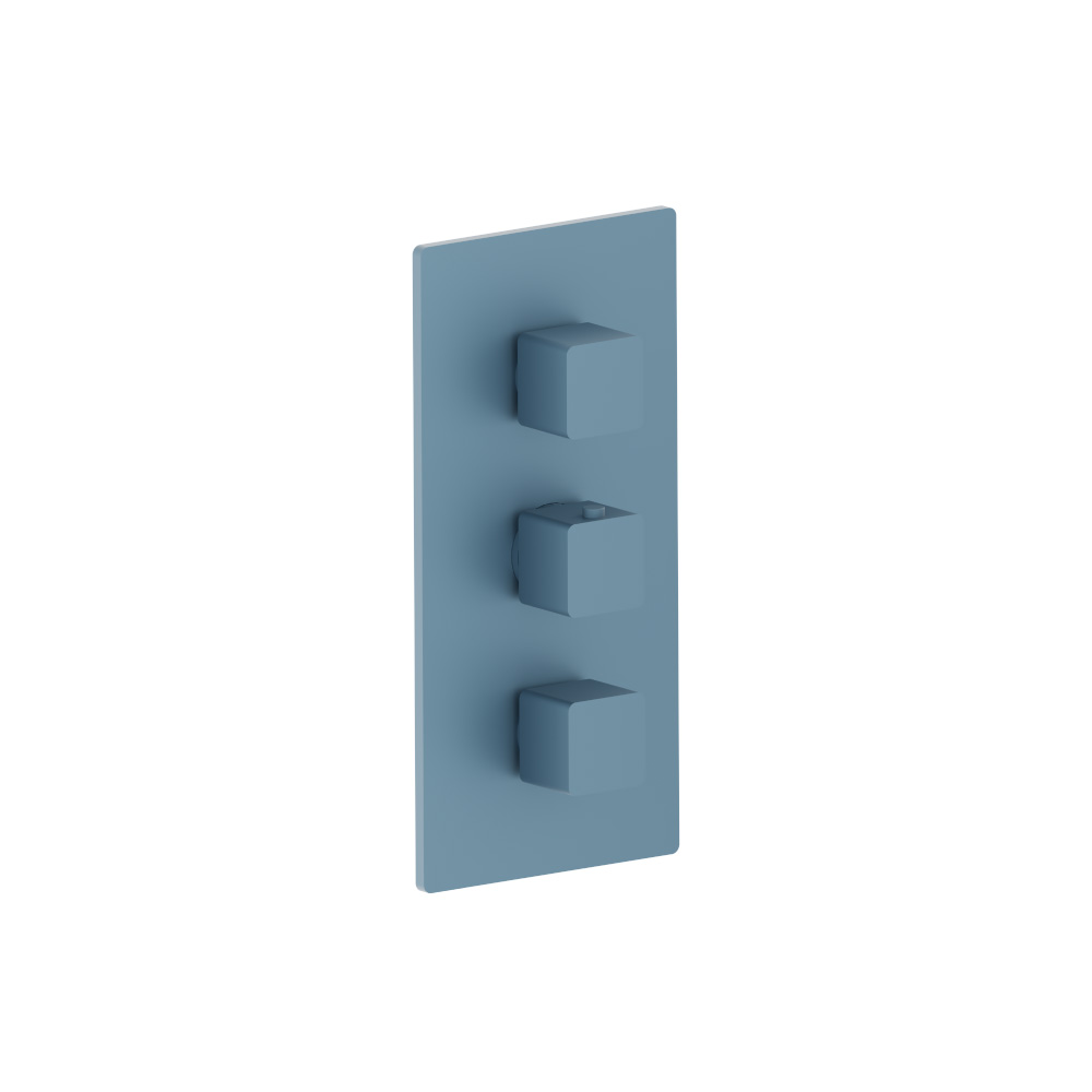 3/4" Thermostatic Valve and Trim - 2 Outputs | Blue Platinum