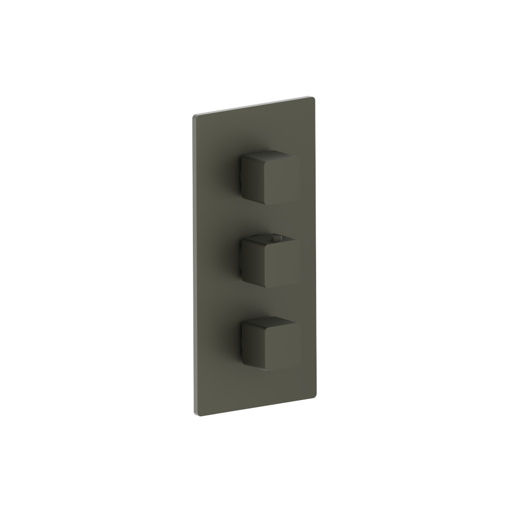 3/4" Thermostatic Valve and Trim - 2 Outputs | Dark Green