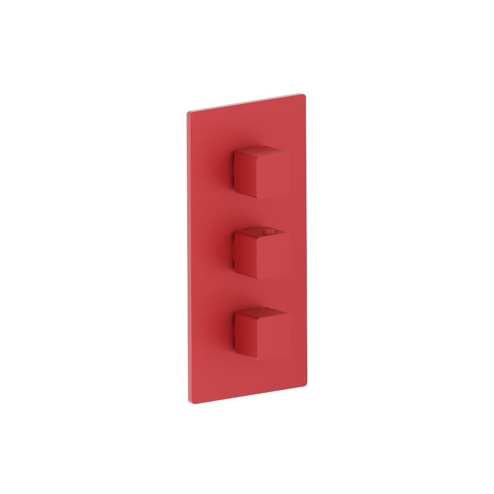 3/4" Thermostatic Valve and Trim - 2 Outputs | Deep Red