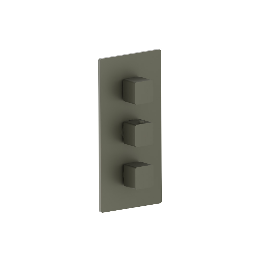 3/4" Thermostatic Valve and Trim - 2 Outputs | Gun Metal Grey