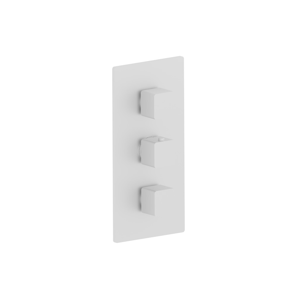 3/4" Thermostatic Valve and Trim - 2 Outputs | Gloss White