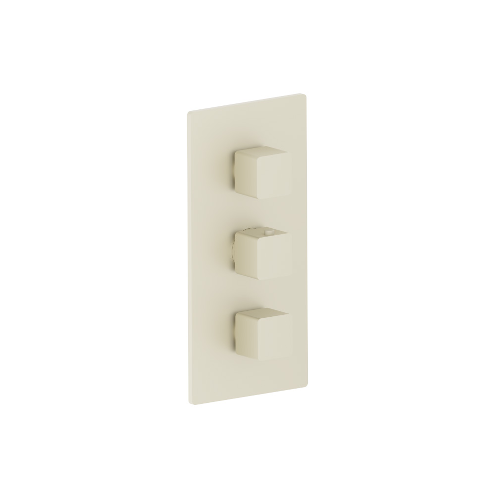3/4" Thermostatic Valve and Trim - 2 Outputs | Light Tan