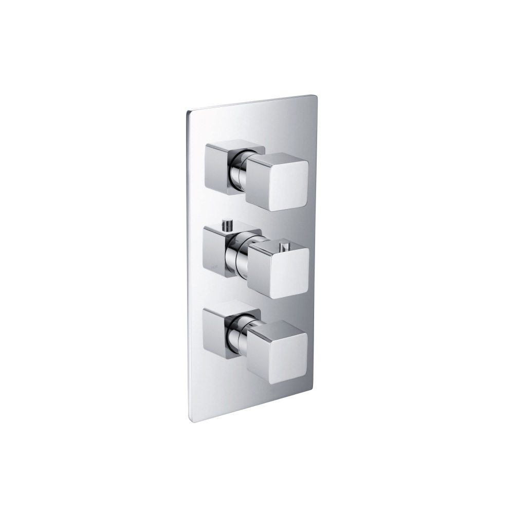 3/4" Thermostatic Valve and Trim - 2 Outputs | Chrome