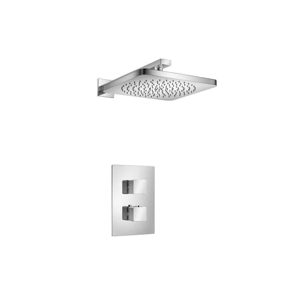 Single Output Shower Set With Shower Head And Arm | Chrome