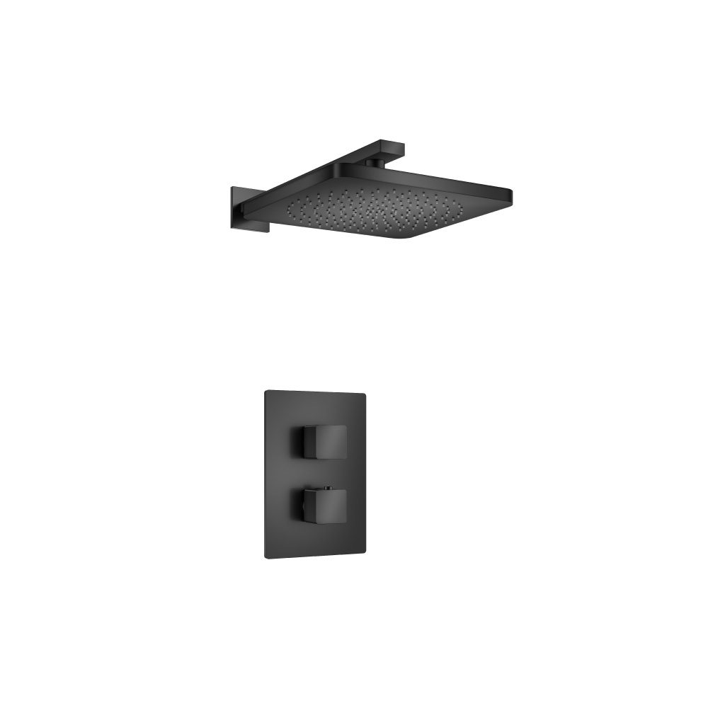 Single Output Shower Set With Shower Head And Arm | Matte Black