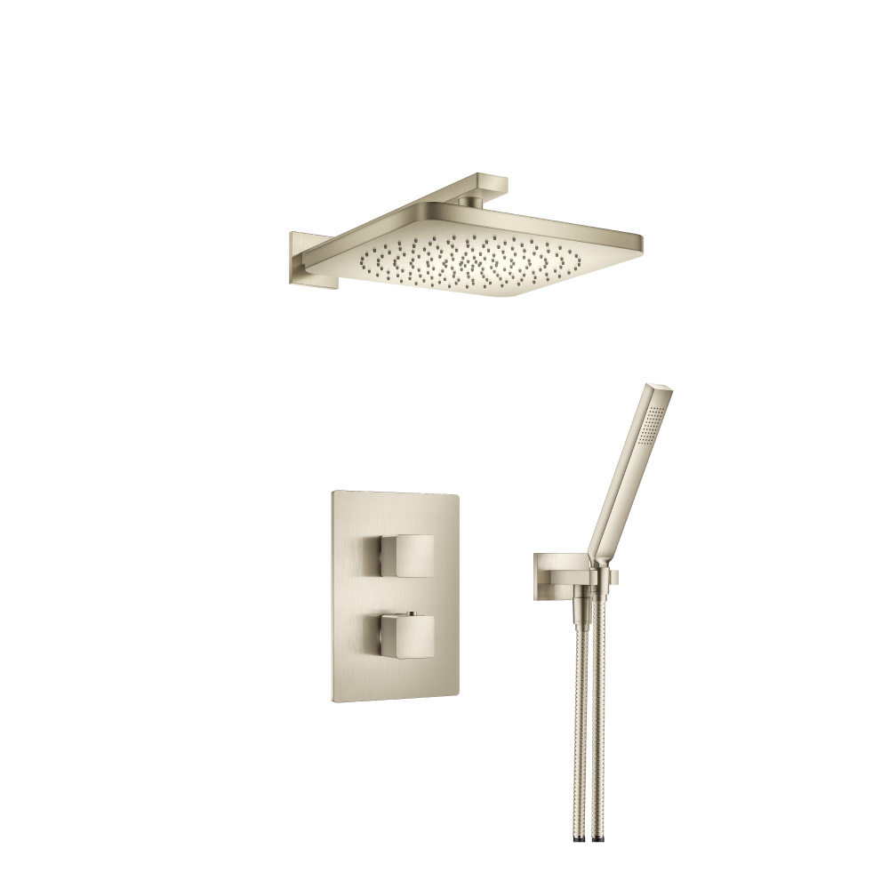 Two Output Shower Set With Shower Head And Hand Held | Brushed Nickel PVD