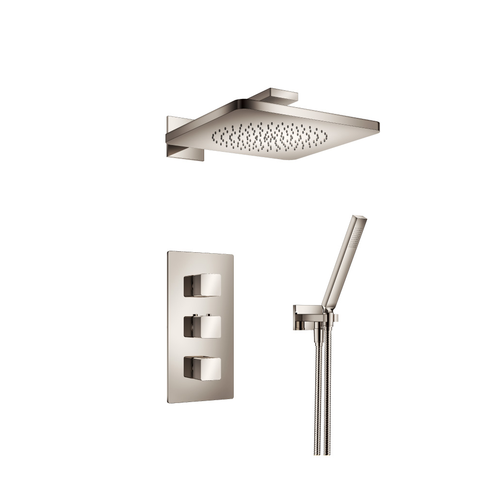 Two Output Shower Set With Shower Head And Hand Held | Polished Nickel PVD