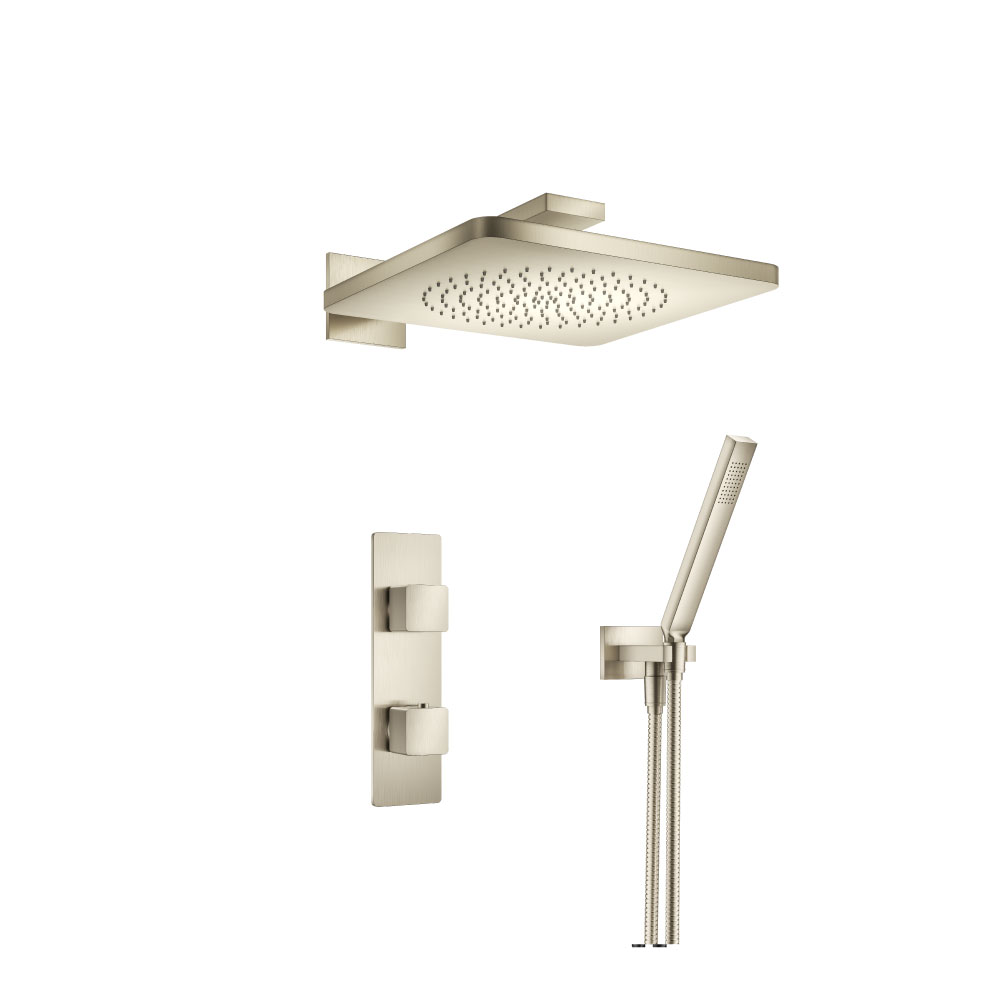 Two Output Shower Set With Shower Head And Hand Held | Brushed Nickel PVD