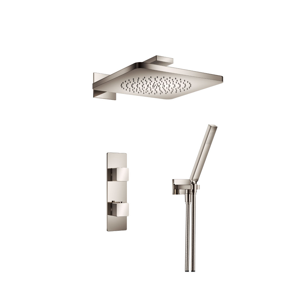 Two Output Shower Set With Shower Head And Hand Held | Polished Nickel PVD