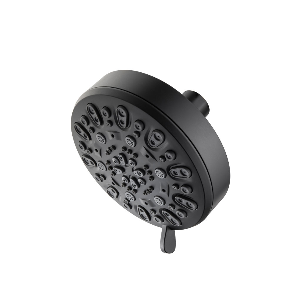 6-Function ABS Showerhead | Matte Black