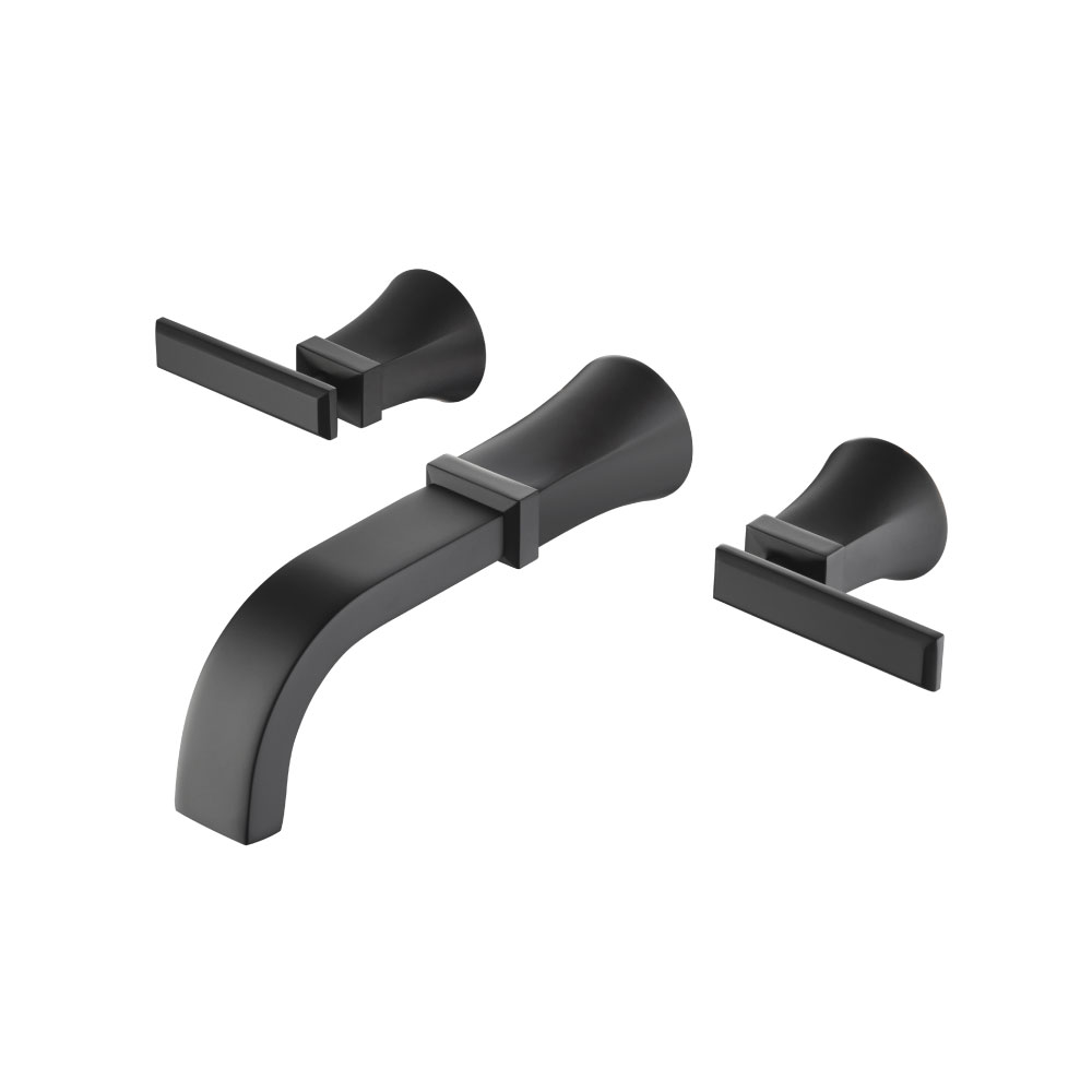 Trim For Two Handle Wall Mounted Bathroom Faucet | Matte Black