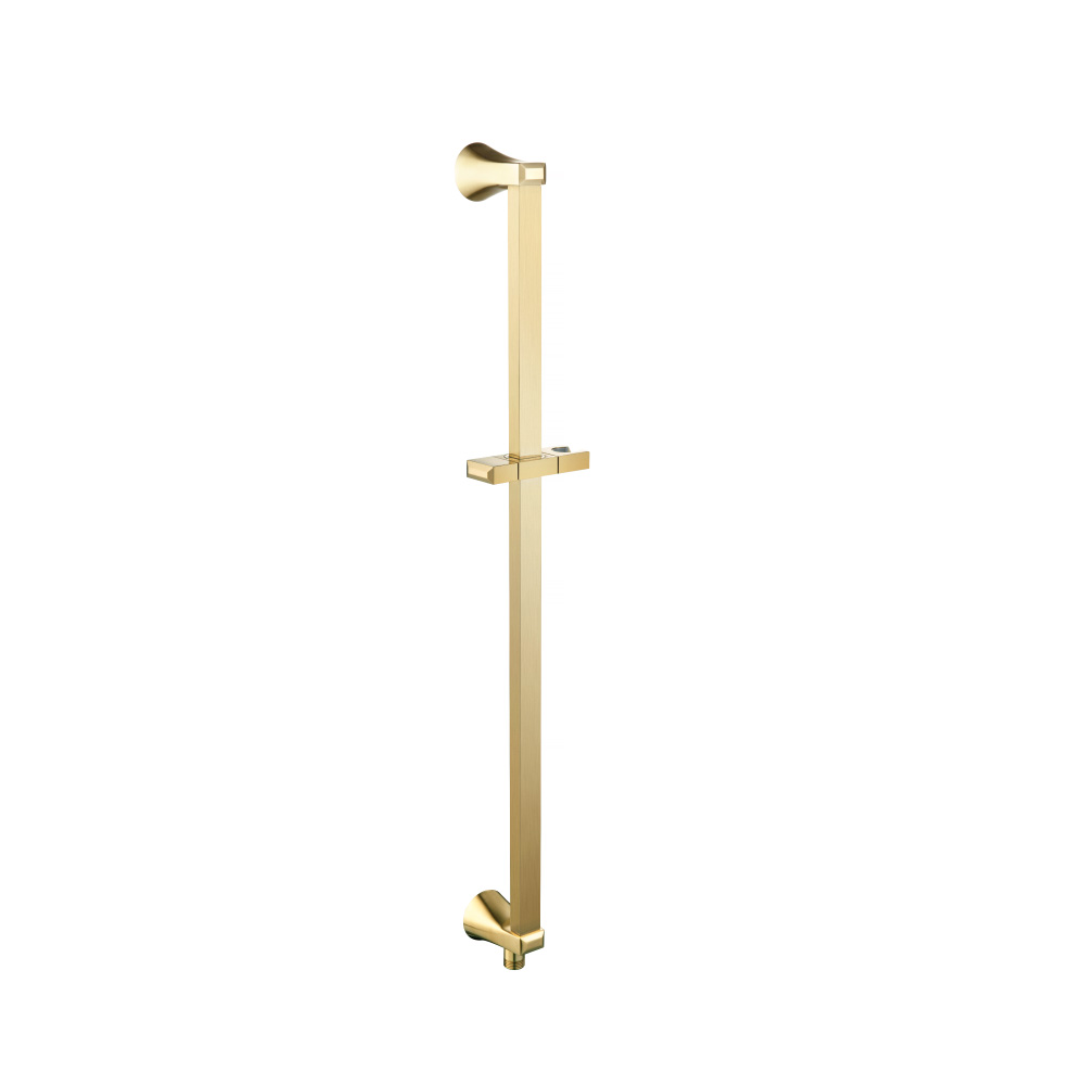 Shower Slide Bar With Integrated Wall Elbow | Satin Brass PVD