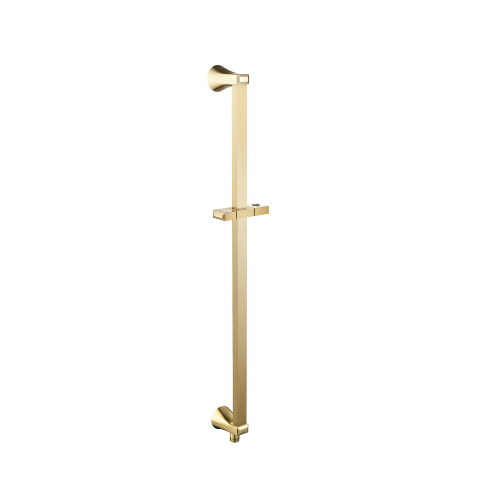 Shower Slide Bar With Integrated Wall Elbow | Satin Brass PVD