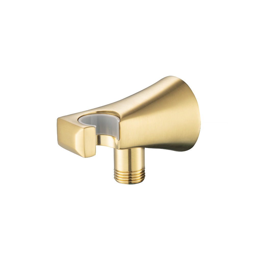 Wall Elbow With Holder Combo | Satin Brass PVD