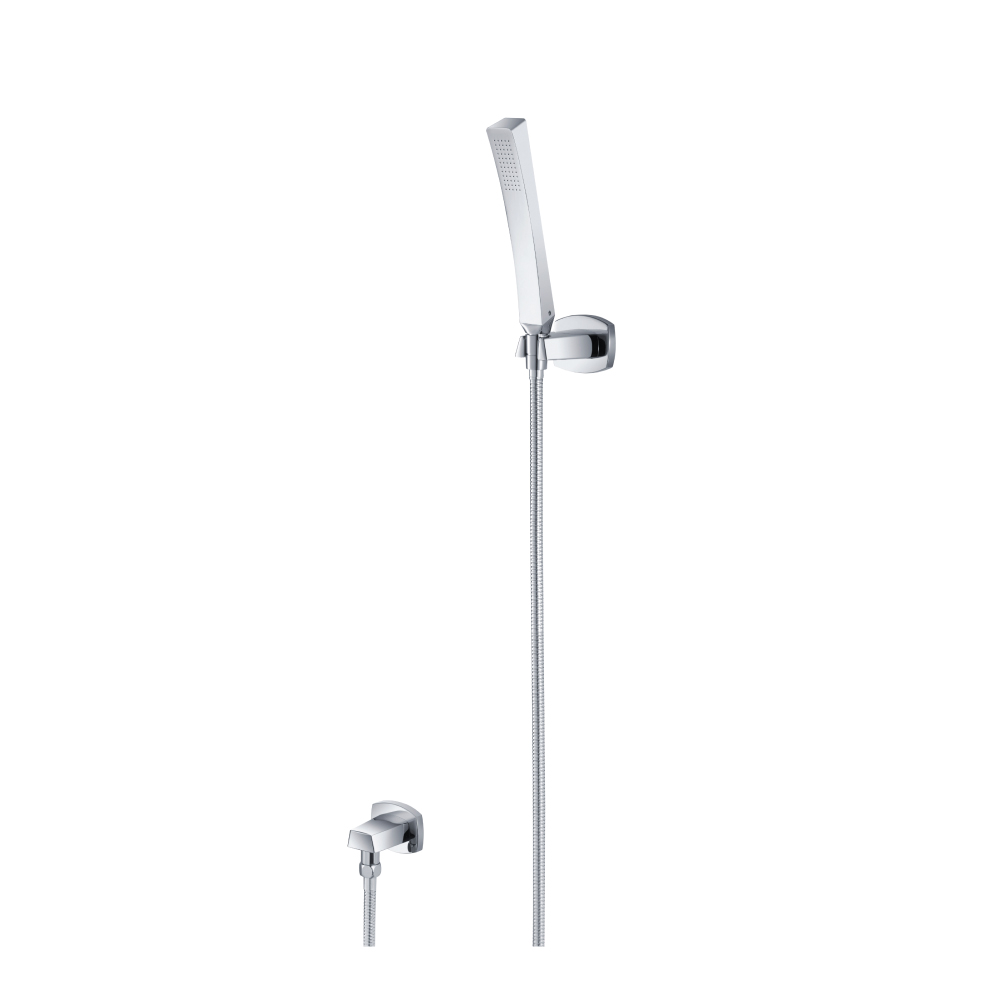 Hand Shower Set With Wall Elbow, Holder and Hose | Chrome