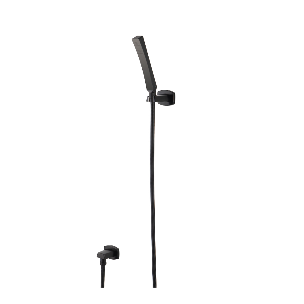 Hand Shower Set With Wall Elbow, Holder and Hose | Matte Black