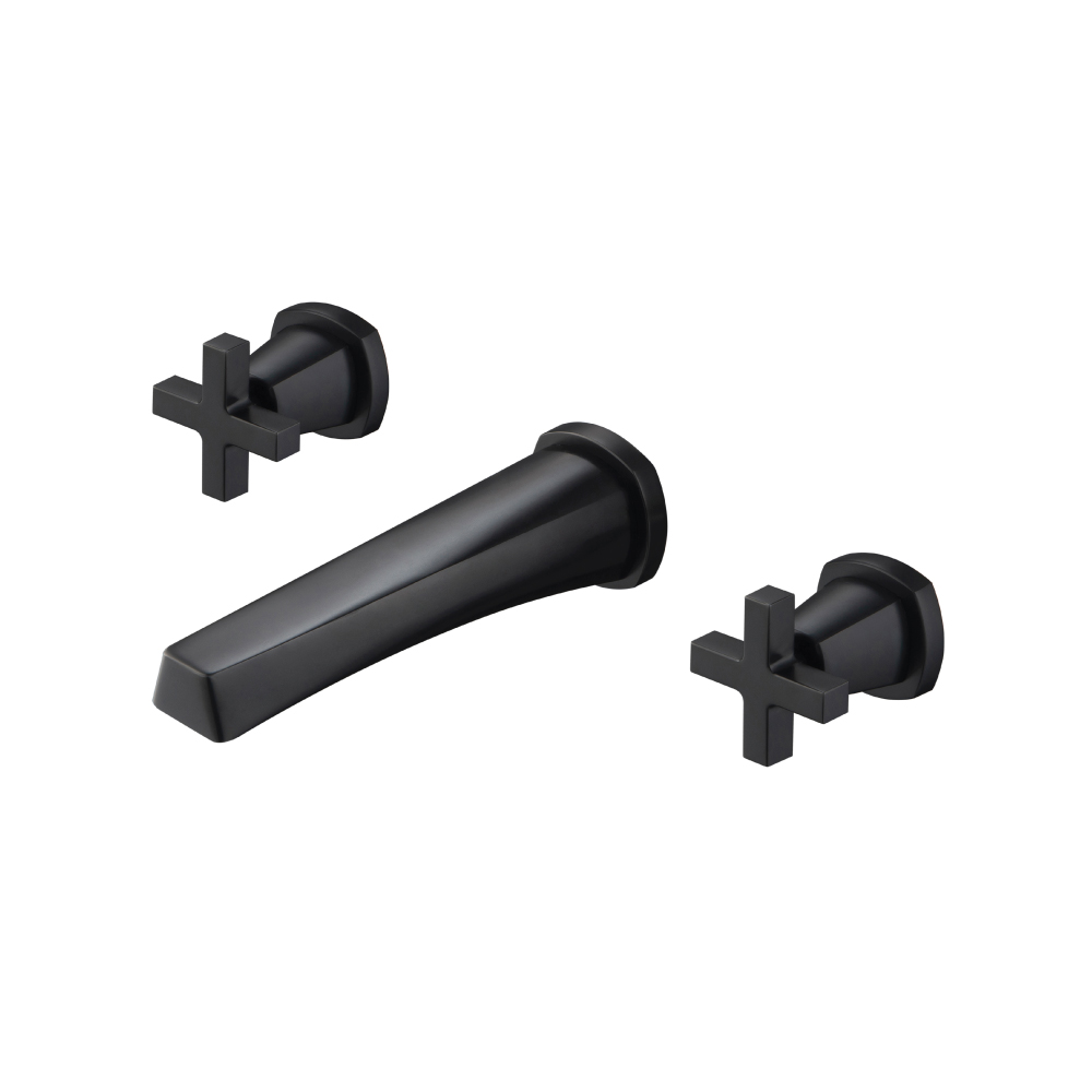 Trim For Two Handle Wall Mounted Bathroom Faucet | Matte Black