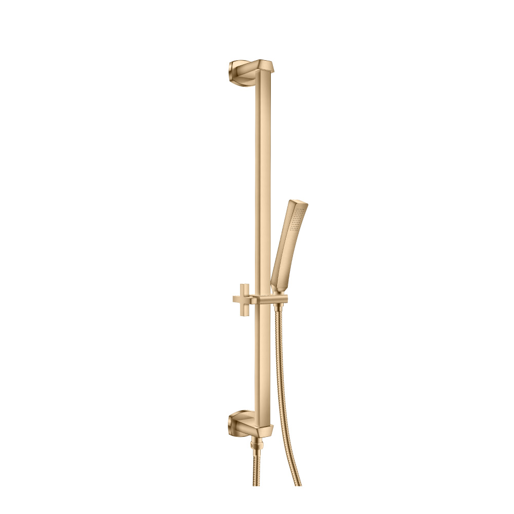 Hand Shower Set with Slide Bar, Integrated Elbow & Hose | Brushed Bronze PVD