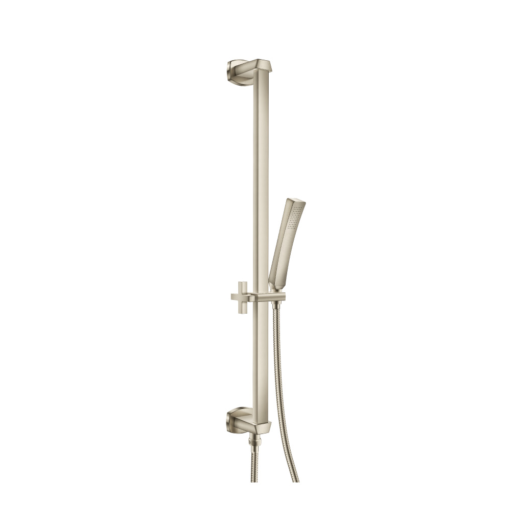 Hand Shower Set with Slide Bar, Integrated Elbow & Hose | Brushed Nickel PVD