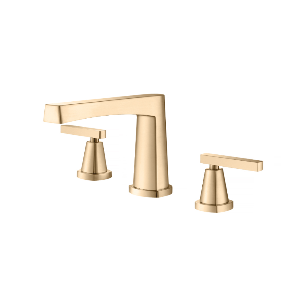 3 Hole Deck Mount Roman Tub Faucet | Brushed Bronze PVD