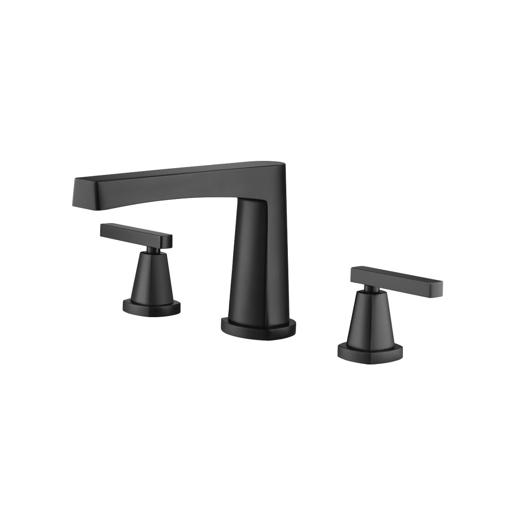 3 Hole Deck Mount Roman Tub Faucet | Matte Black