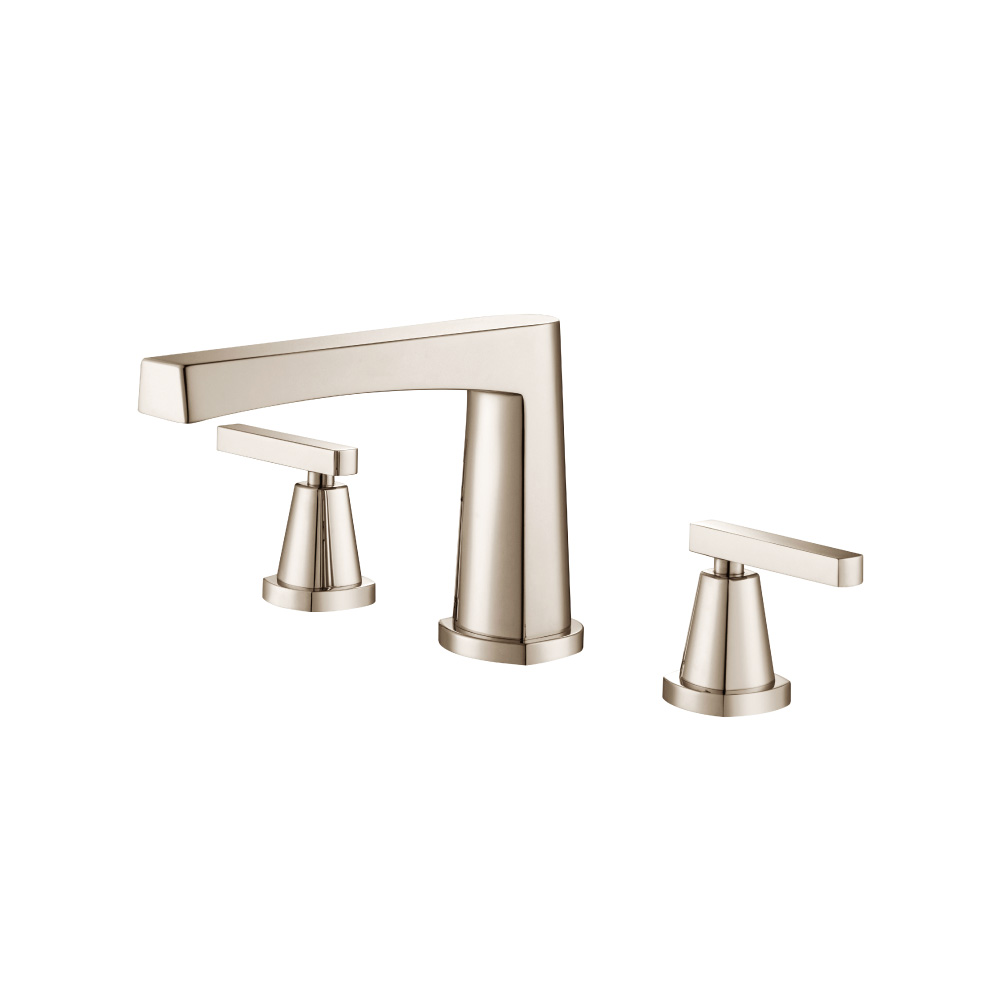 3 Hole Deck Mount Roman Tub Faucet | Polished Nickel PVD