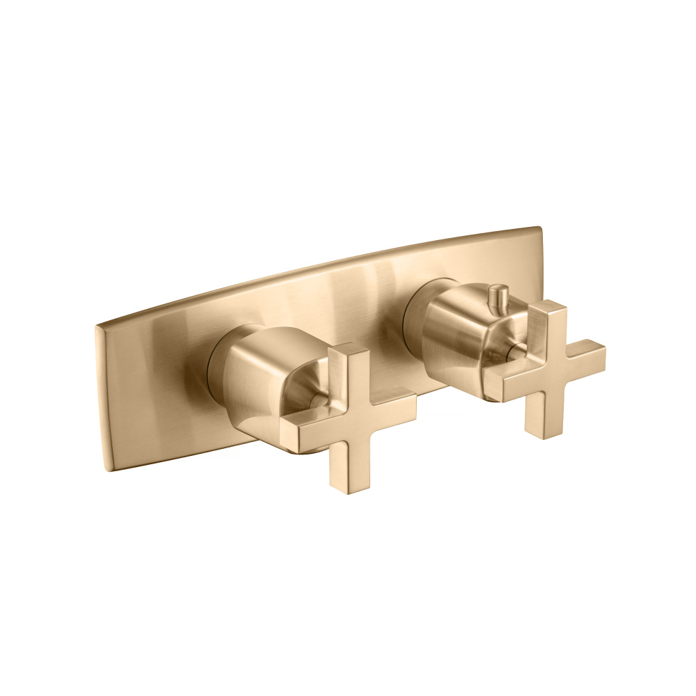 3/4" Horizontal Thermostatic Shower Valve % Trim - 1 Ouptut | Brushed Bronze PVD