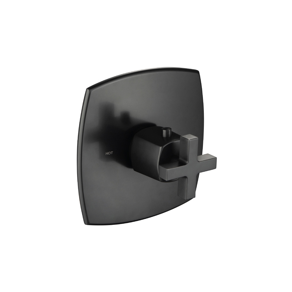 3/4" Thermostatic Valve With Trim | Matte Black