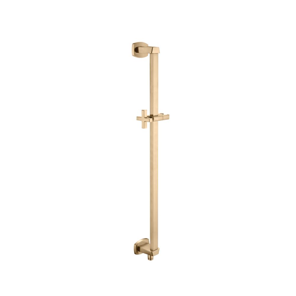 Shower Slide Bar With Integrated Wall Elbow | Brushed Bronze PVD