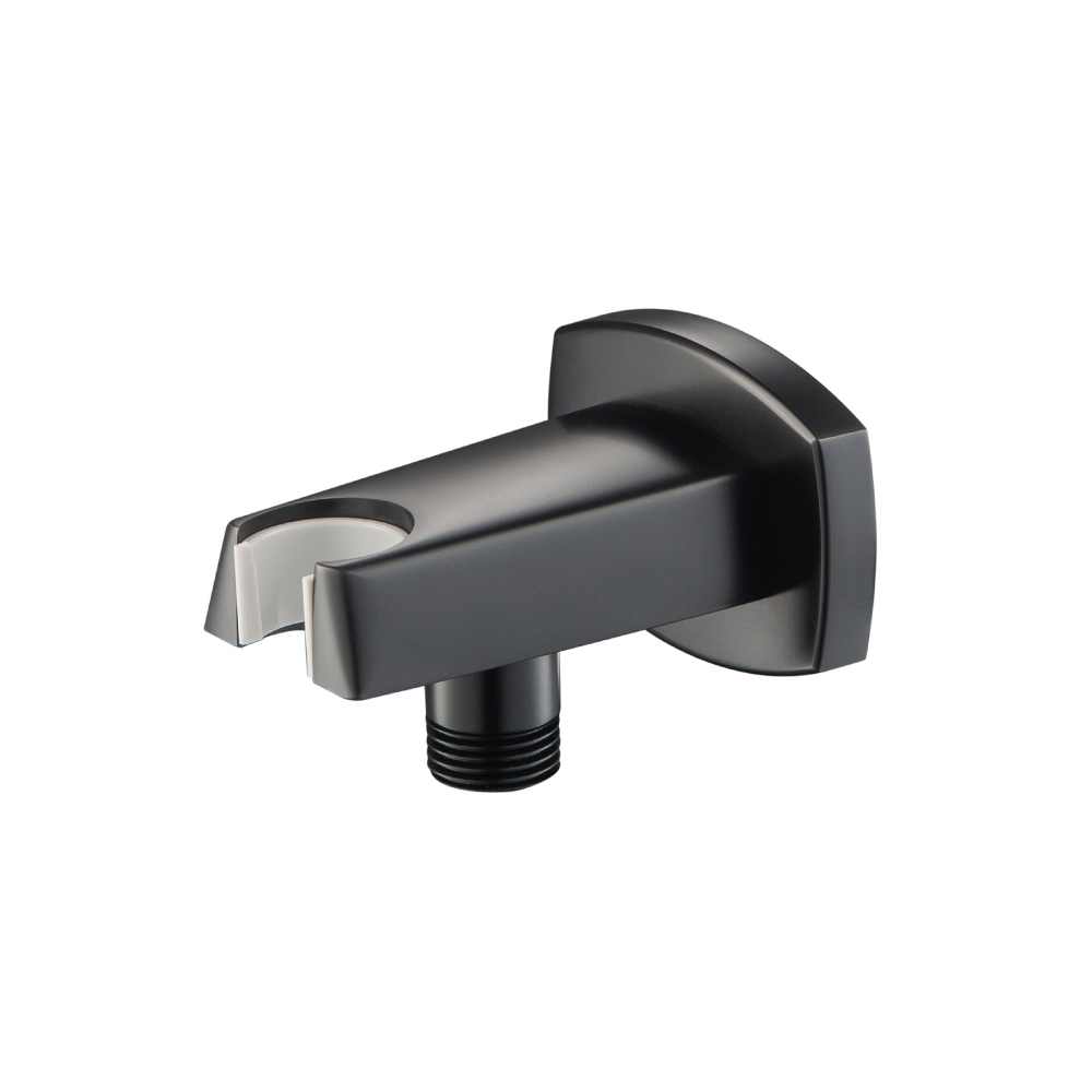 Wall Elbow With Holder Combo | Matte Black