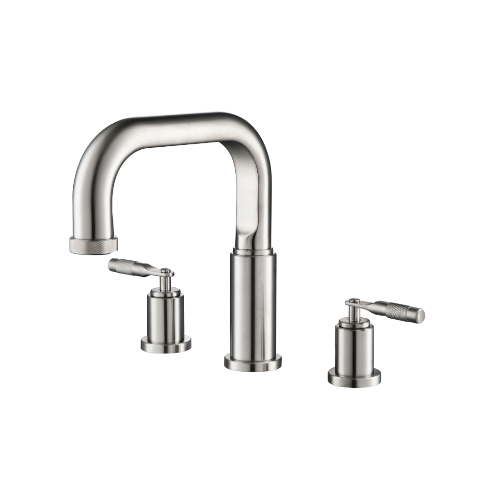 3 Hole Deck Mount Roman Tub Faucet | Brushed Nickel PVD