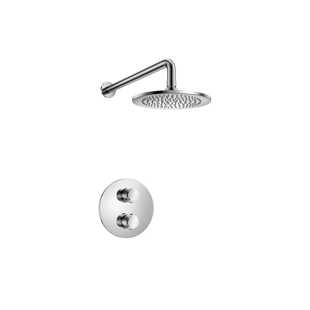 Single Output Shower Set With Shower Head And Arm | Chrome