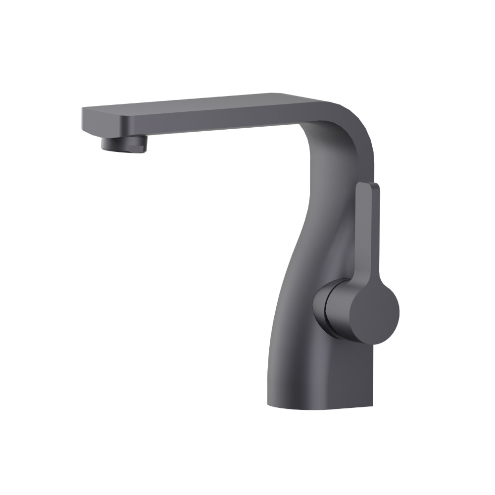 Single Hole Bathroom Faucet | Dark Grey