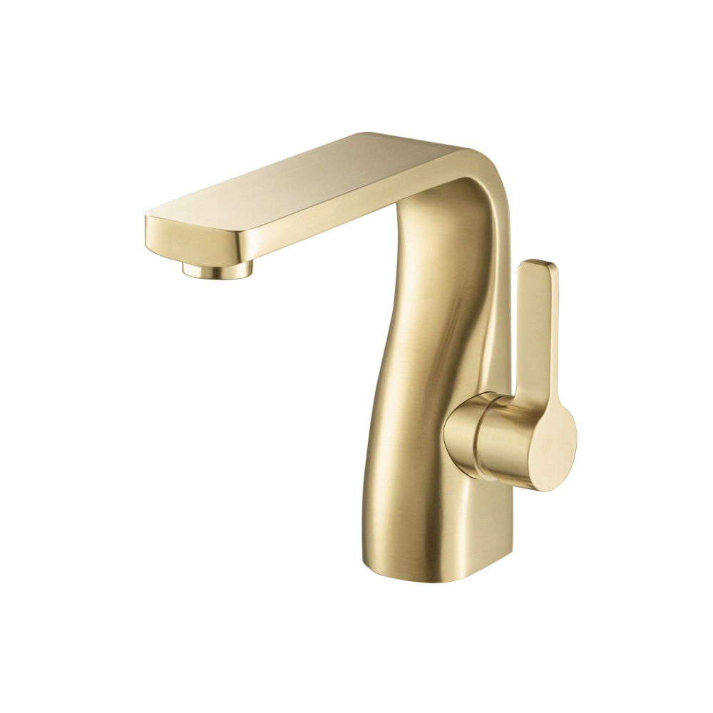 Single Hole Bathroom Faucet | Satin Brass PVD