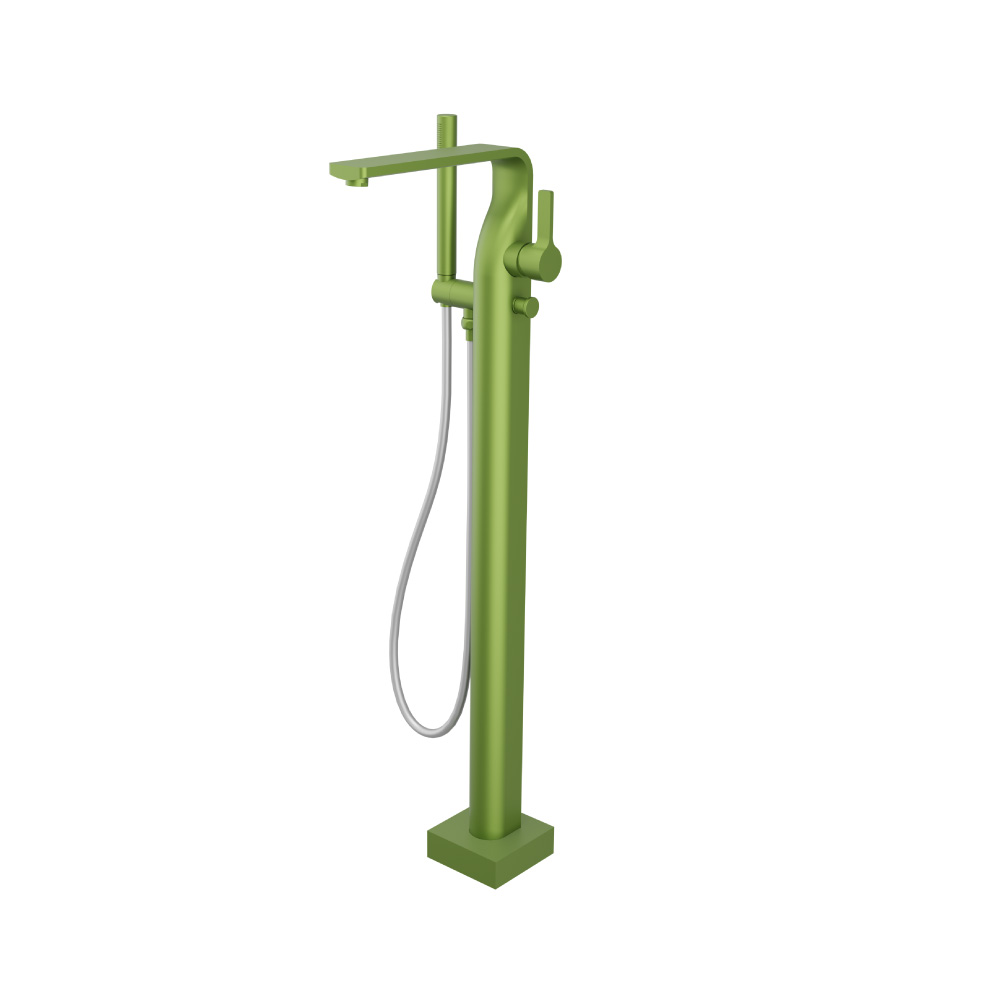Freestanding Floor Mount Bathtub / Tub Filler With Hand Shower | Isenberg Green
