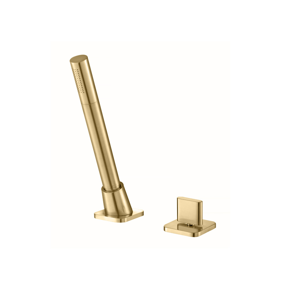 Deck Diverter With Holder & Hose | Satin Brass PVD